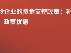 瞪羚企業(yè)的資金支持政策:補貼金額、政策優(yōu)惠