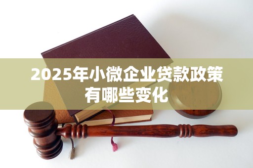 2025年小微企業(yè)貸款政策有哪些變化